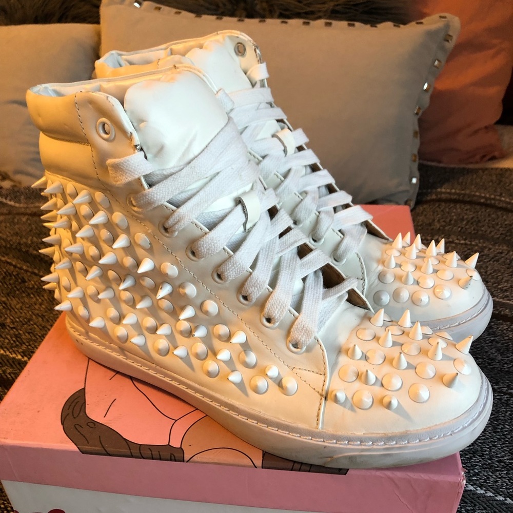 Rare Jeffrey Campbell Alva Spike Leather High